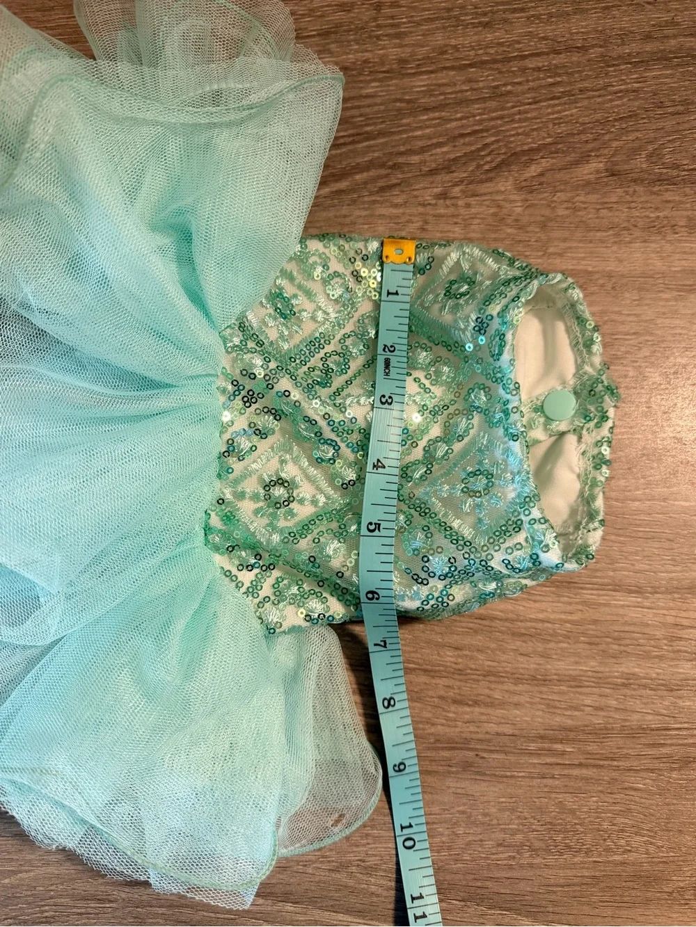 Sparkling Aqua Tulle Princess Costume Dress for Pets Dog Cat